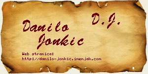 Danilo Jonkić vizit kartica